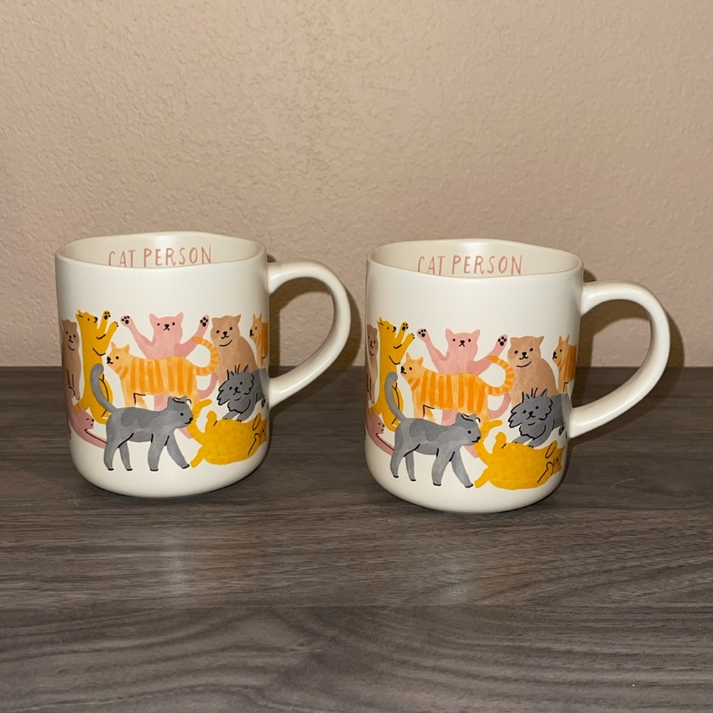 I have a second set of mugs cat person. 2 pack